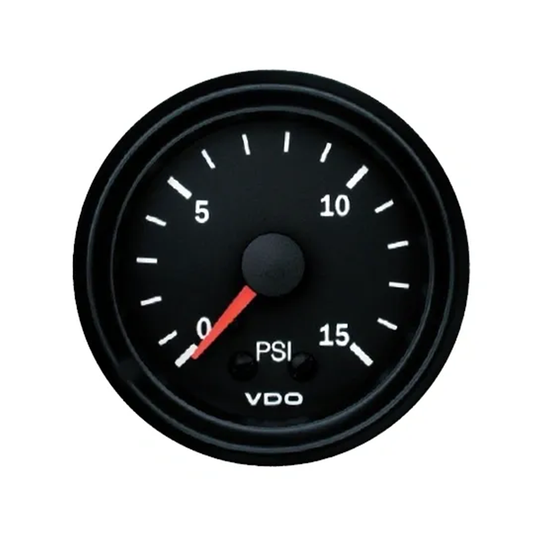 150077010 - Cockpit Vision Boost Mechanical Gauge – 0–15 PSI, 52 mm